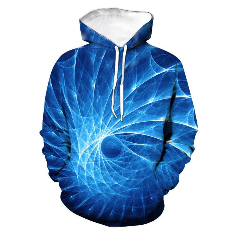 boy Casual Couple Hooded Sweatshirt Cross-Border European And American Plus Size Men's 3D Swirl Print Pullover Long Sleeve_voghion.com