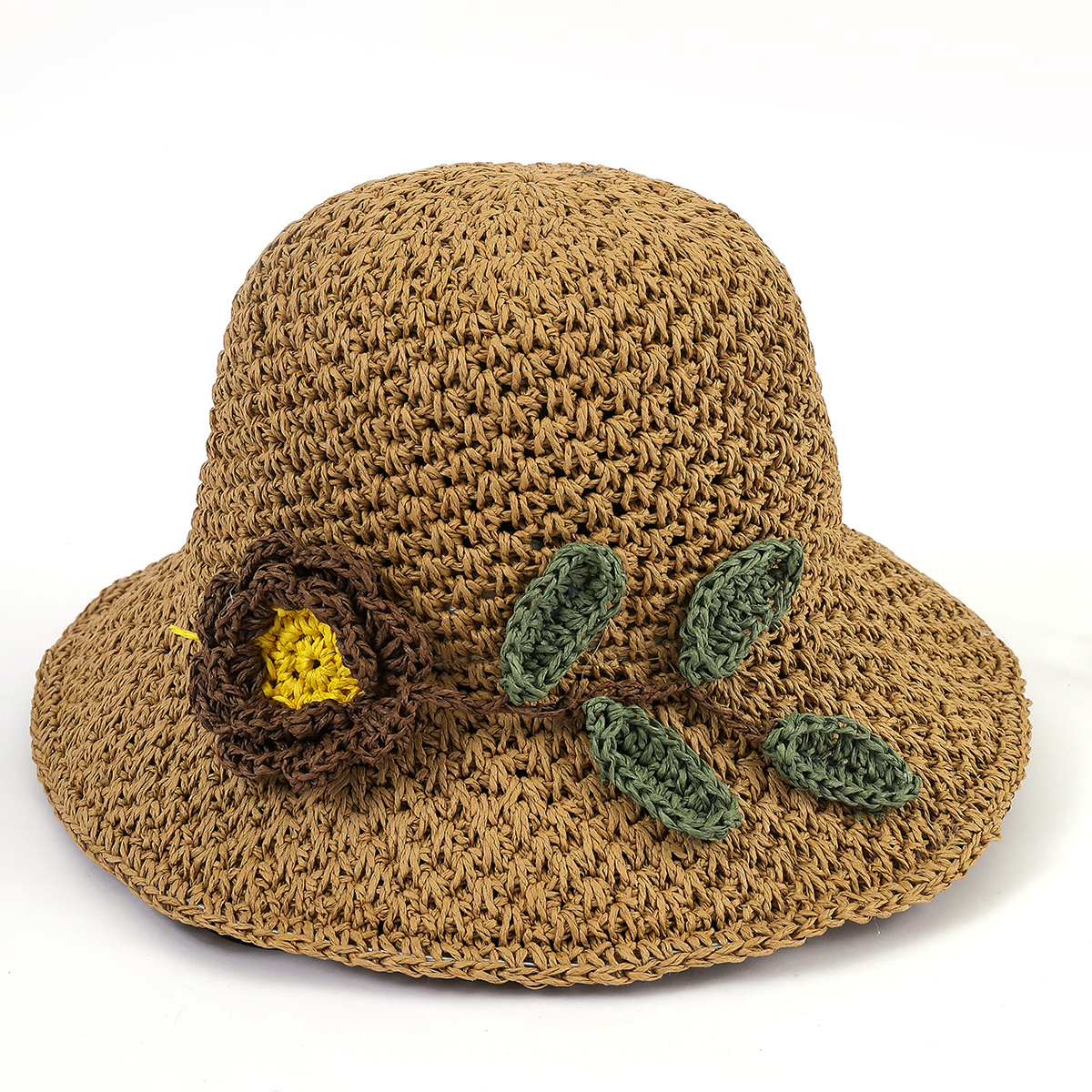 Nueva flor sombrero de paja de las mujeres moda de verano fresco sol sombrero playa versátil coreano casual sol sombrero moda