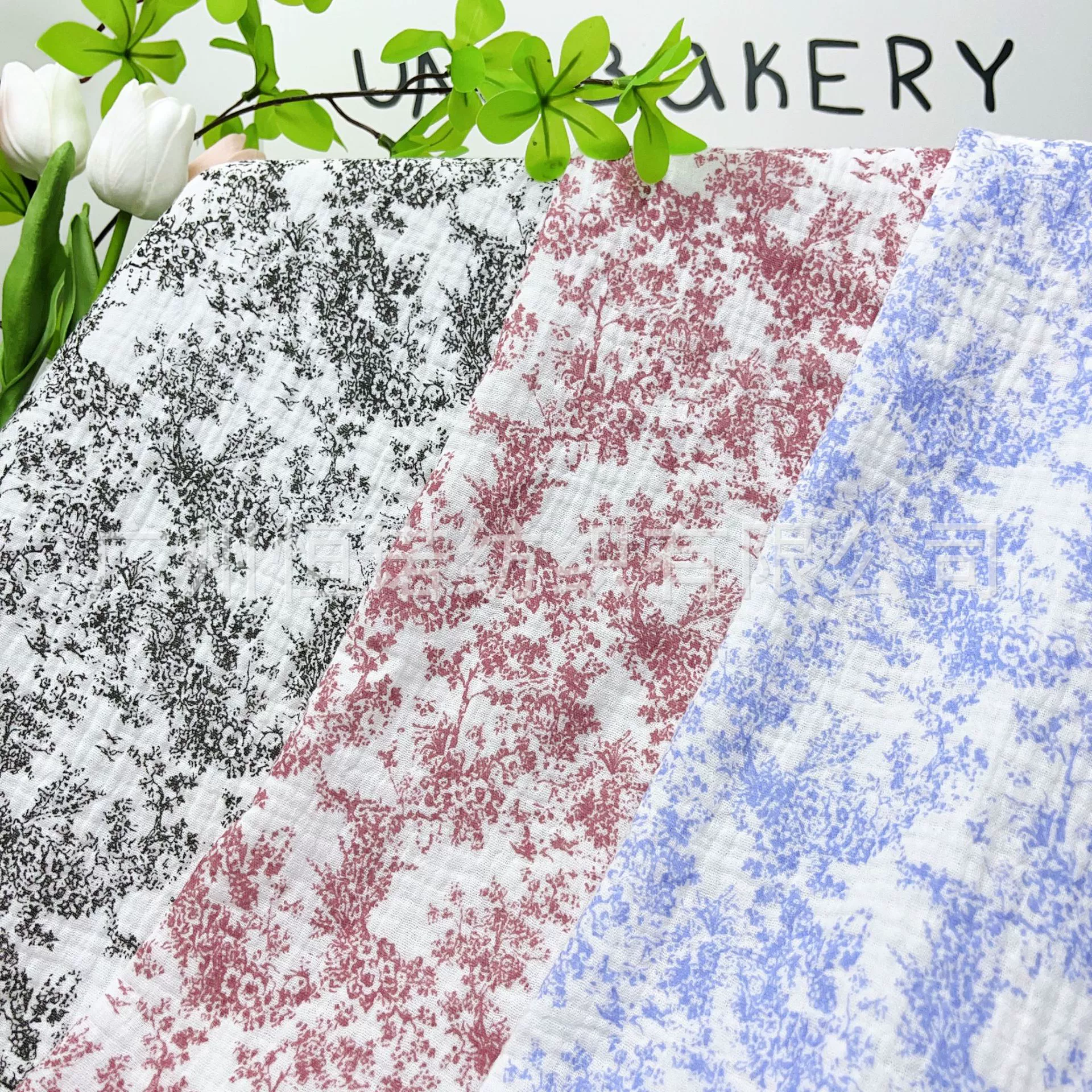 Скандинавский ретро маленький цветочный принт хлопчатобумажная двухслойная марля креп для одежды для матери и ребенка