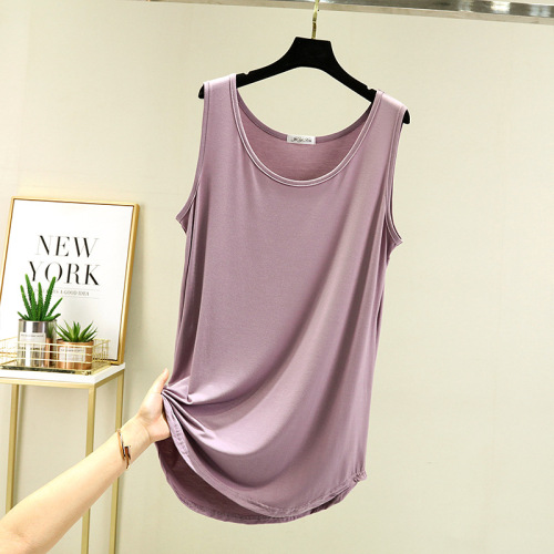 Women's Summer Long-Sleeve Bodysuit with Straps, Loose Modal Base Layer Top for Innerwear, Oversized Sleeveless Solid Color Upper Garment