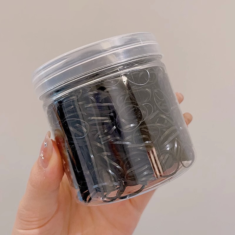 女童彩色一次性发圈不伤发橡皮筋宝宝扎头绳黑色小发饰头绳|undefined