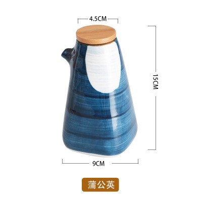 Suministros de cocina de estilo japonés creativo cerámica condimento olla salsa olla vinagre botella salsa para el hogar botella de aceite traje condimento botella