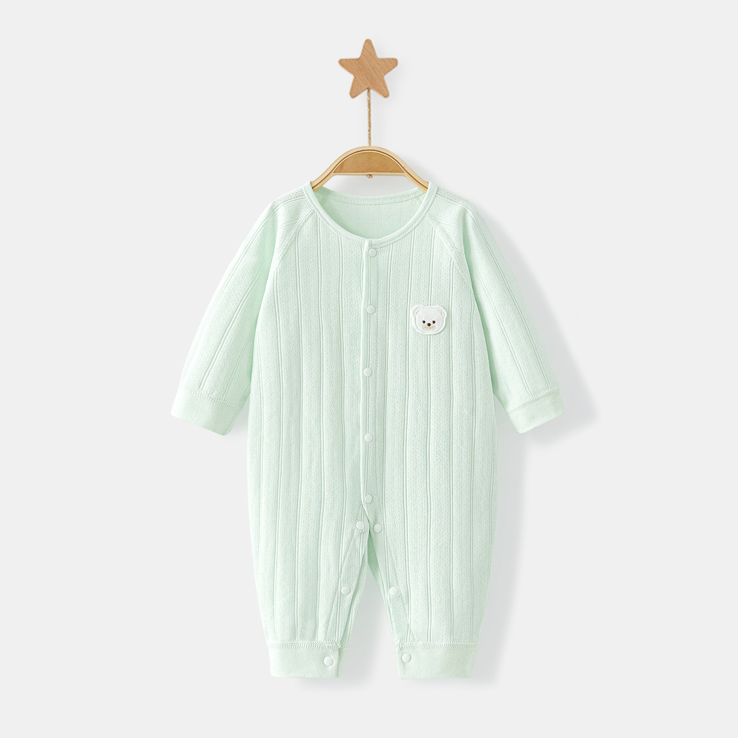 Ropa de bebé recién nacido primavera y otoño algodón vestido de otoño ropa de abrigo infantil delgada apretada base bata de bebé hombre y mujer