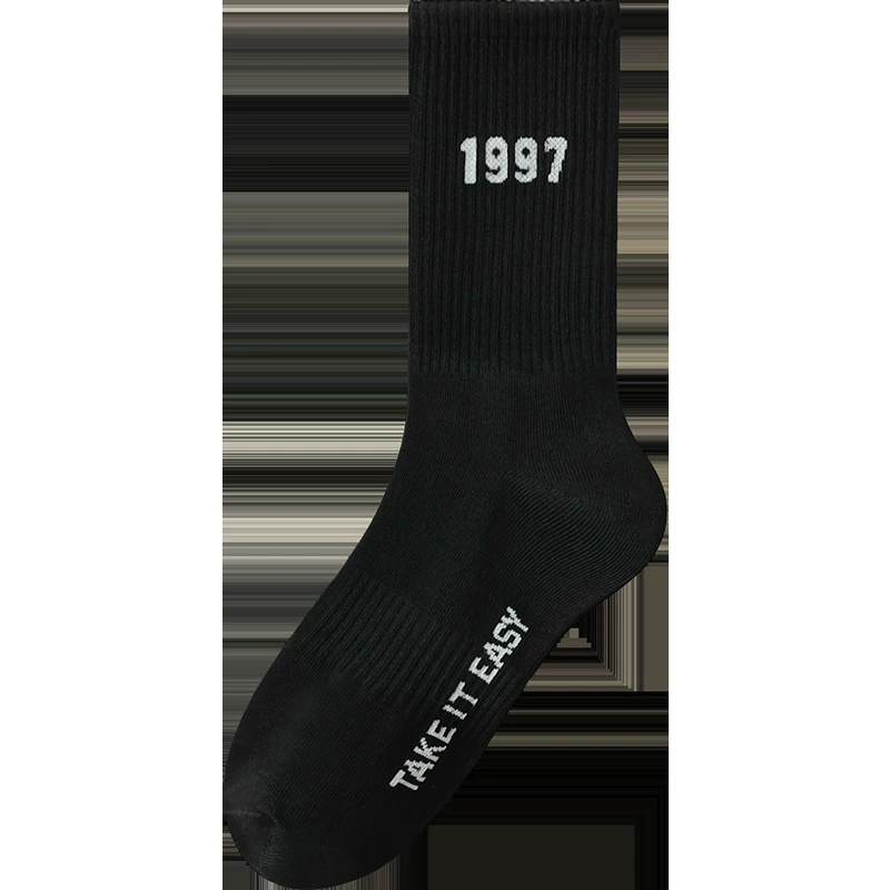 Tide, spring summer socks, thin white breathable shark, mid-length, wholesale