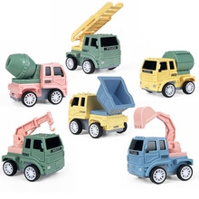 回力小工程车玩具套装儿童迷你挖掘机翻斗车搅拌车吊车玩具车批发