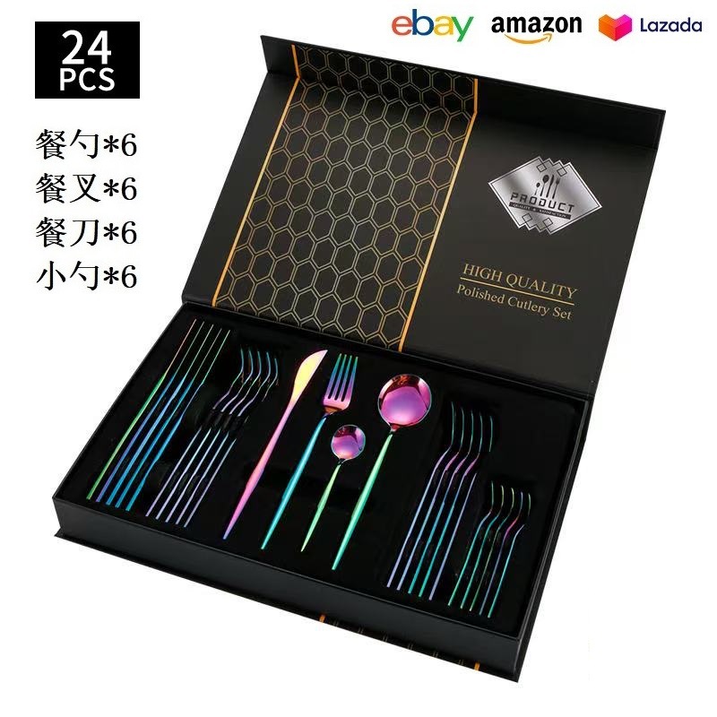 색상【24PCS】대형 플립 박스 D