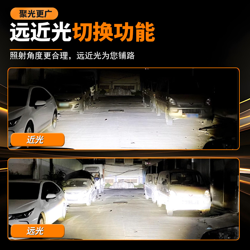 Motorcycle Spotlights, Car Electric Vehicle Led External Headlights, Modified Lenses, High and Low Beam, Super Bright Auxiliary Lights