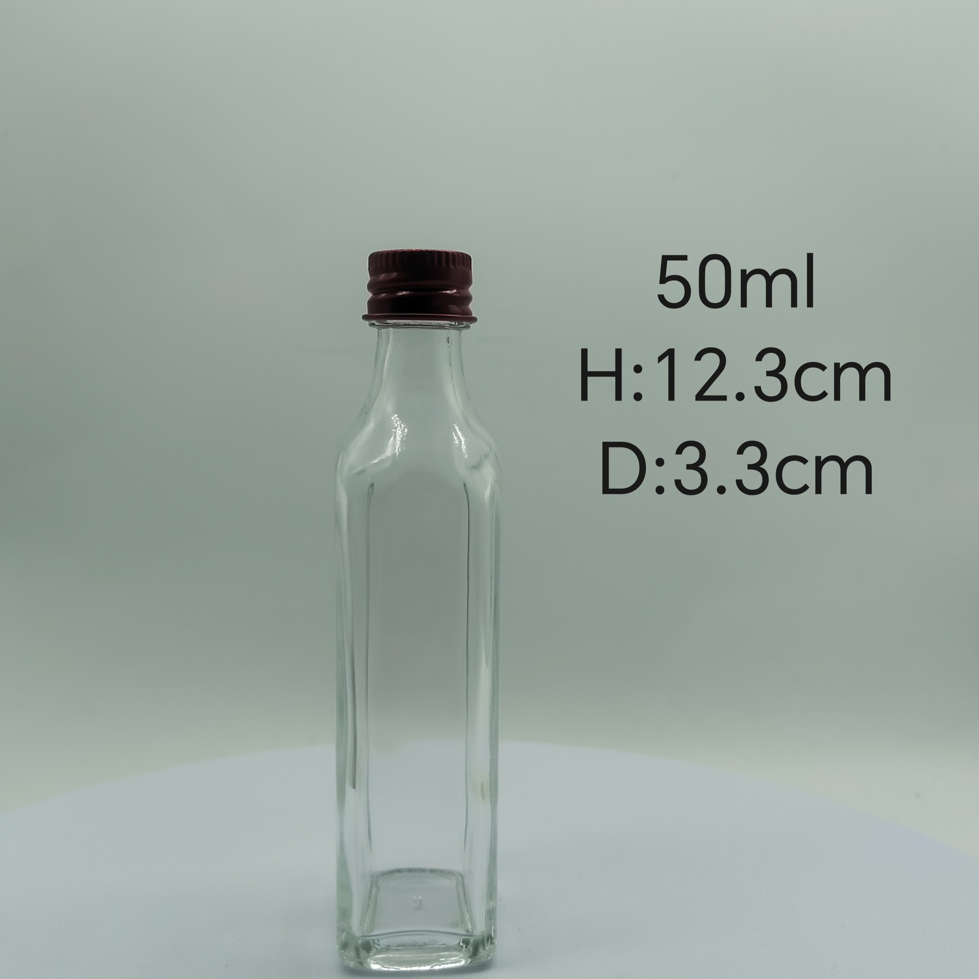 Botella de vino pequeña al por mayor, botella vacía, vidrio transparente grueso 50ml, vino de elaboración propia, vino, vino blanco, botella de vino subenvasada