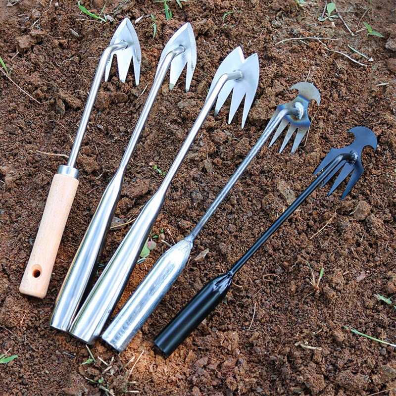 New weeding artifact sharp tooth rake weeding hoe multi-functional manganese steel agricultural weeding tool sharp and durable