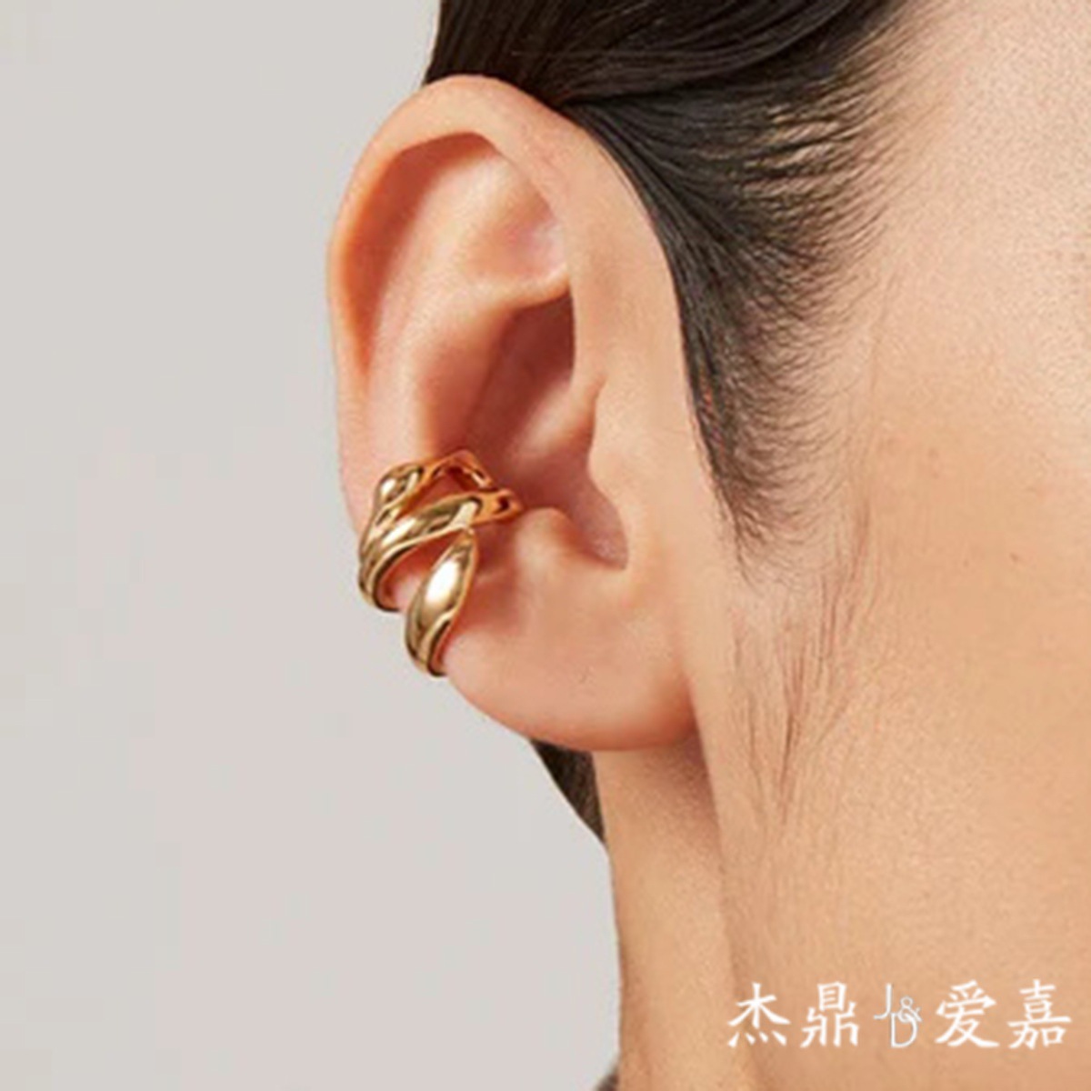 JEDING europa y americana pendientes de acero de titanio pendientes de lujo ligero de alto nivel sin agujeros pendientes de joyas de acero inoxidable transfronterizas