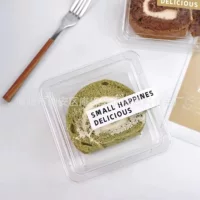 Коробка отрезка выпечки Melaleuca Мусса West Point крена десерта Menglong коробки Прозрачного квадратного крена торта упаковывая