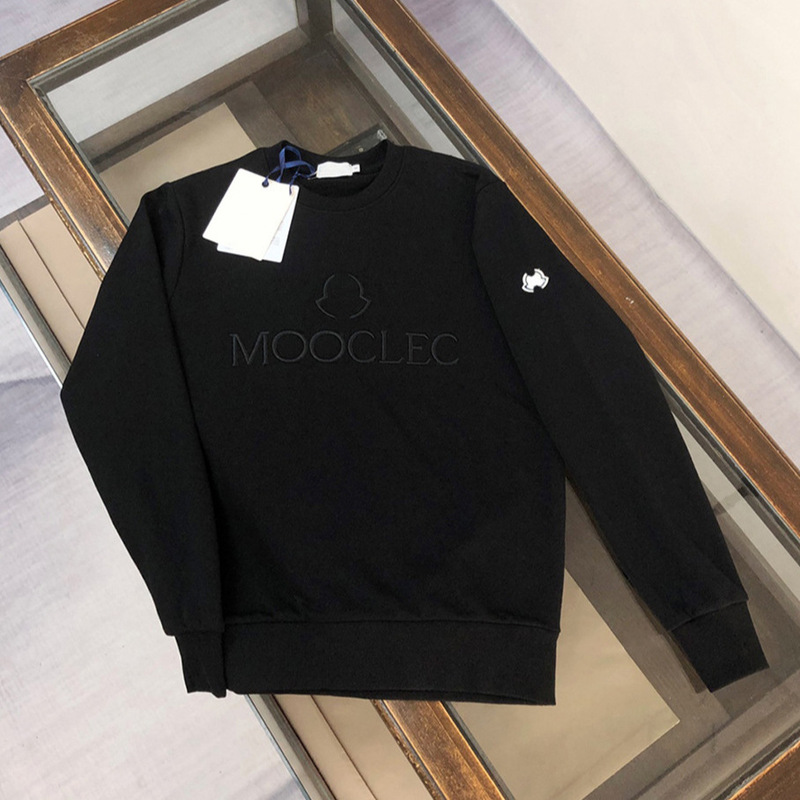 Correct Version of Autumn and Winter New Original Standard Mengkoumiao Men's Sweatshirt Standard Round Neck Embroidered Long-Sleeved Terry Sweatshirt Men's Casual