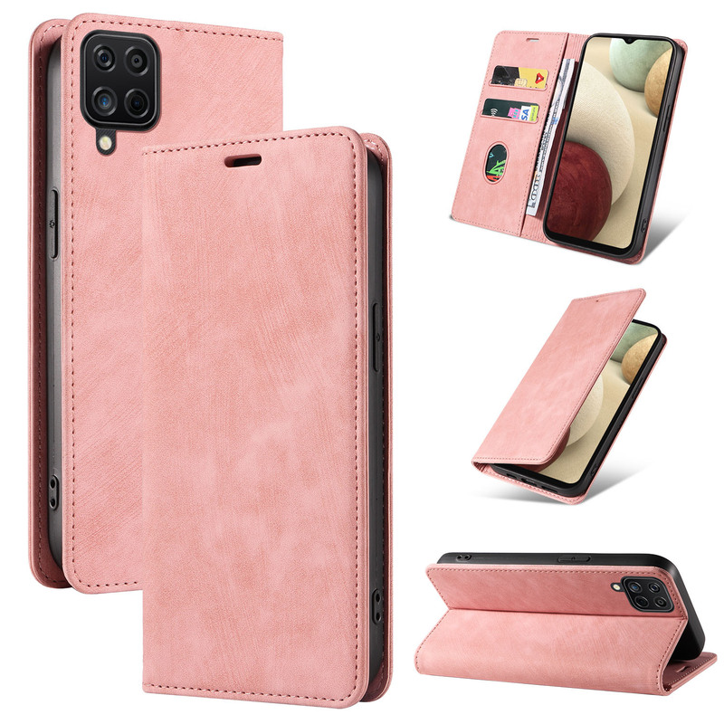 Manufacturers for Samsung A12 mobile phone leather case A52 mobile phone case A32 5G anti-drop A21S magnetic A23 protective case