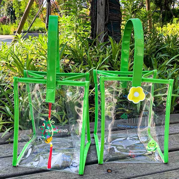 中秋PVC手拎透明包 粽子包装袋节日礼品袋端午节包装支持定 制