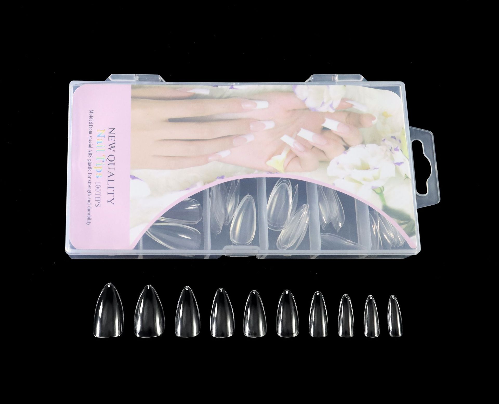 Uñas postizas de 120 piezas, transparentes, sin marcas, semi-completas, al por mayor