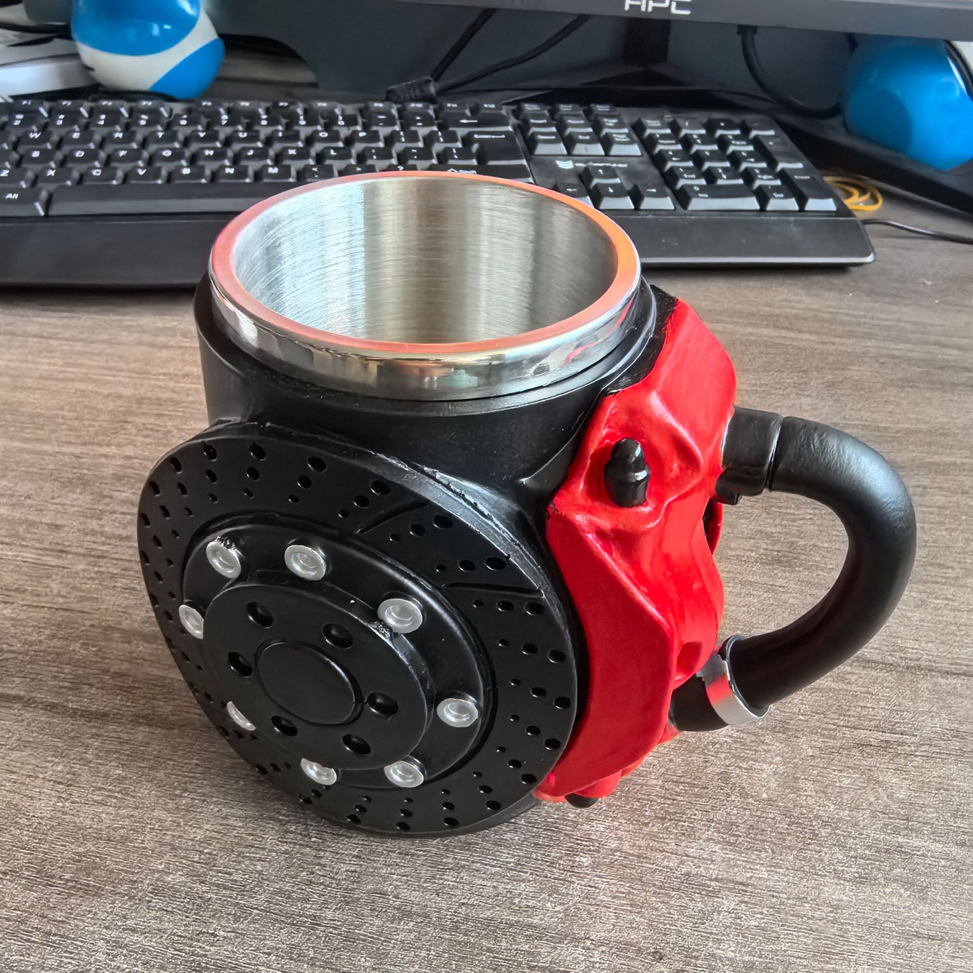 Tazas de acero inoxidable creativas de resina transfronteriza tazas de agua personales de regalos decoración fábrica de joyas cabello recto