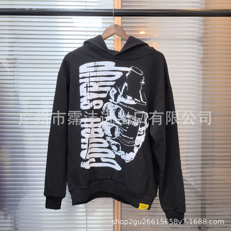 高品质TRAPSTAR字母印花连帽衫美式潮牌秋冬新款纯棉情侣连帽卫衣|undefined