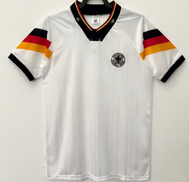 Camiseta de fútbol retro clásica versión nostálgica Brasil España México Alemania Serie transfronteriza Camiseta de una pieza
