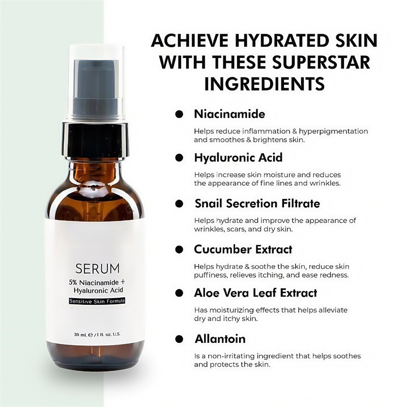 5% Niacinamide  Hyaluronic Acid  Serum跨境烟胺透明质酸精华液|undefined