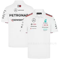 Новый модный универсальный гоночный поло Mercedes-Benz AMG Petronas F1 с короткими рукавами