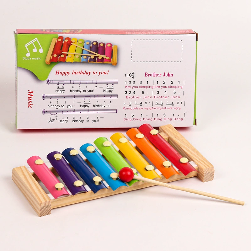 Производитель деревянных музыкальных инструментов для младенцев и детей младшего возраста, детских игрушек для возраста 1-2-3 лет, деревянная восьмитоновая гамма из массива дерева.