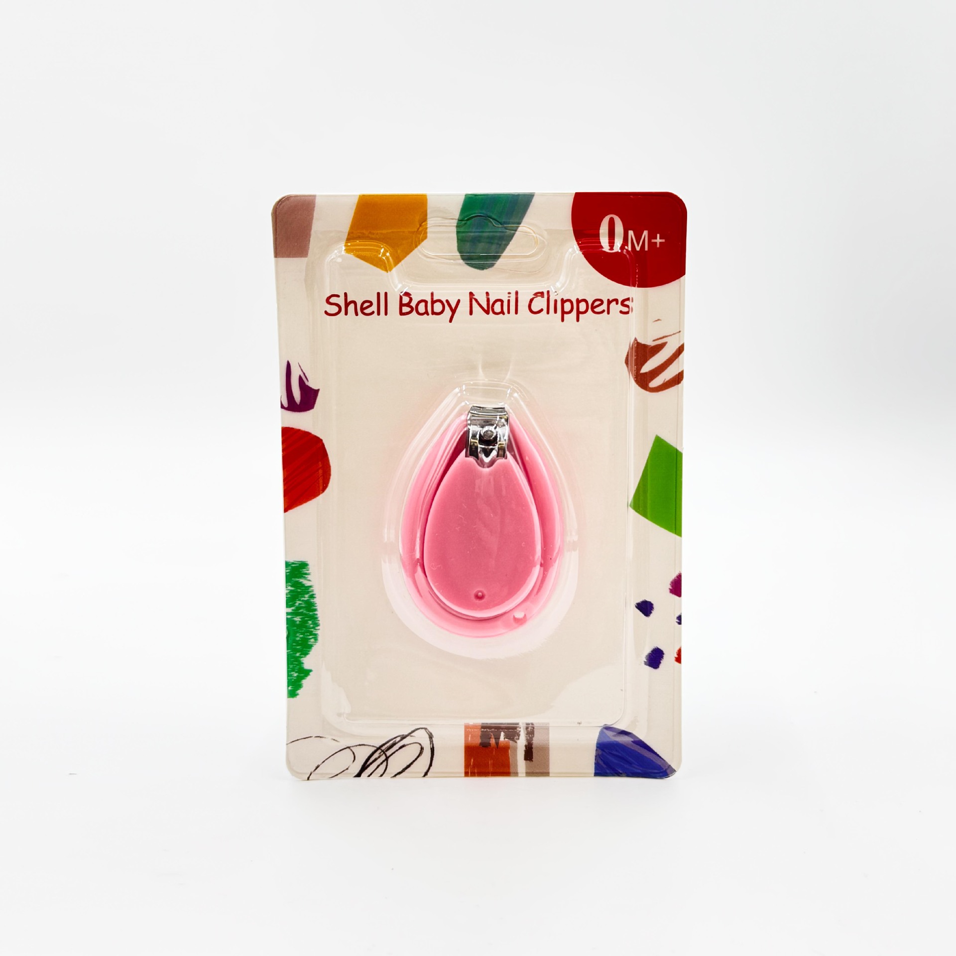 Inglés tarjeta de uñas tijeras de uñas para bebés set adorable conchas