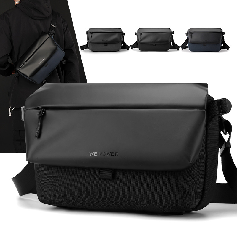 WEPOWER nuevo tipo de hombre locomotora mochila de tendencia callejera bolso de correo bolso de viento bolso de hombro casual