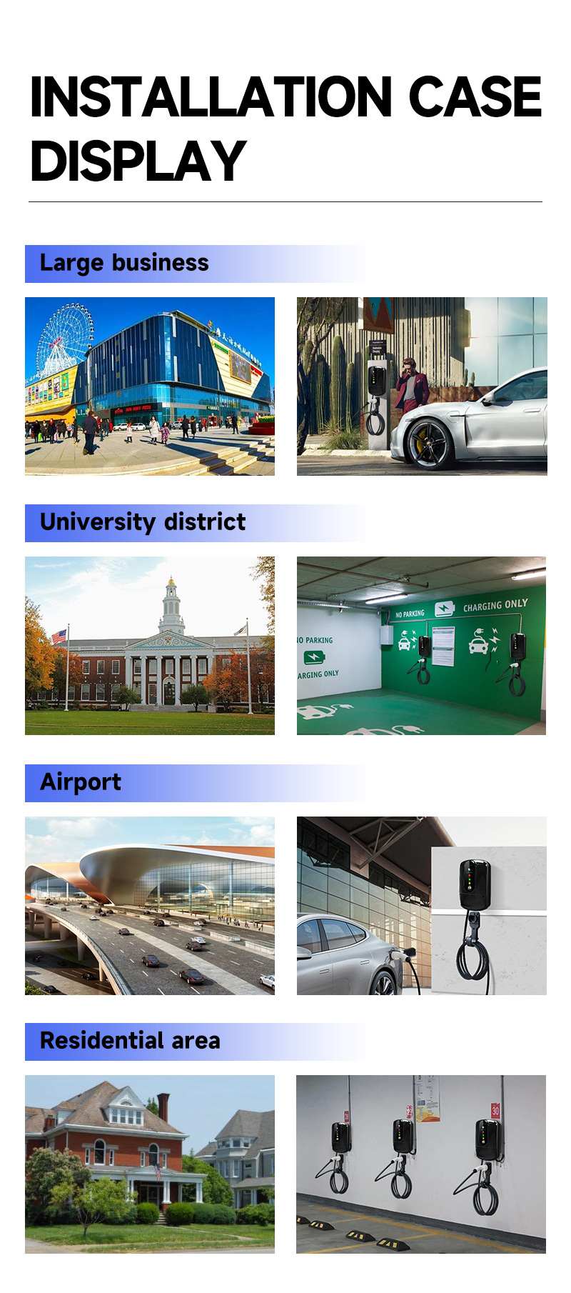 European Standard Shared New Energy Ac Charging Station for Parking Lots, Home Use Charging Station, 7Kw Outdoor Waterproof