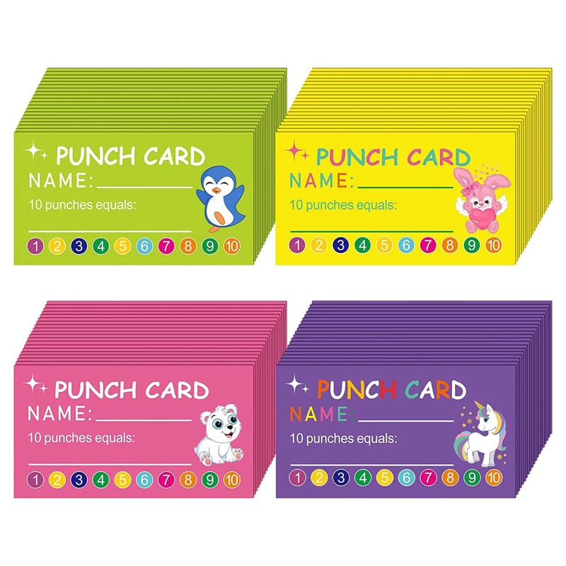 批发客户忠诚商业卡Customer Loyalty Paper Cards PUNCH CARD卡