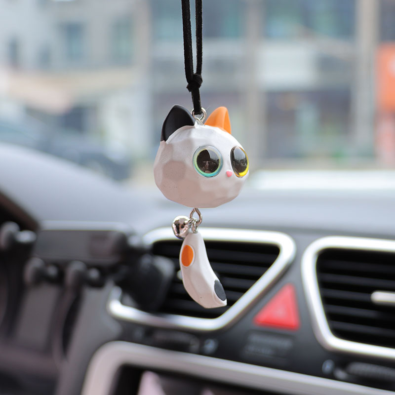 Internet Celebrant New Bell Fox Car Interior Pendant Ornaments Car Rearview Mirror Hanging Pendant Decoration Supplies