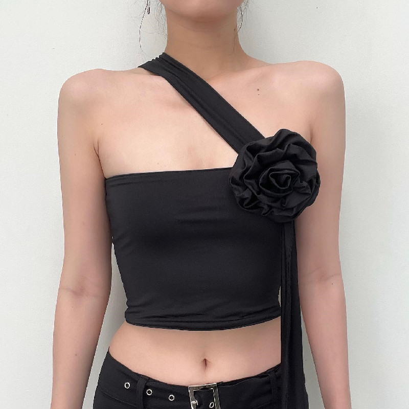 Women's Wrap Crop Top Tank Tops Sexy Flower display picture 8