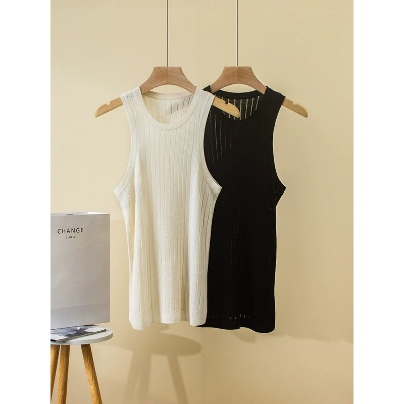 Летний новый жилетный жилет с круглым вырезом