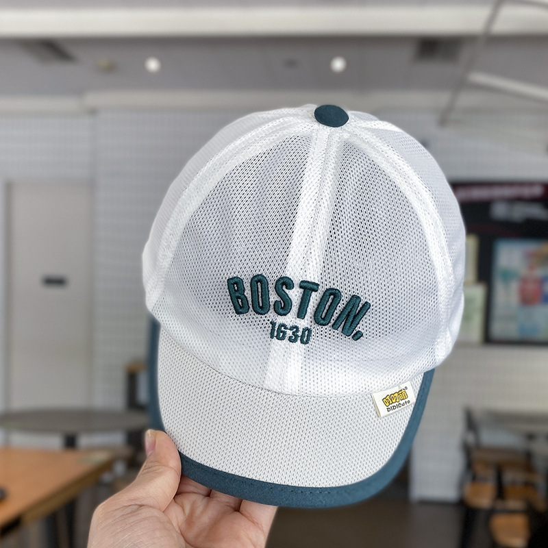 Sombrero de bebé verano malla fina transpirable niño lengua de pato japonesa gorra de béisbol verano viajes para niños sombreado verano