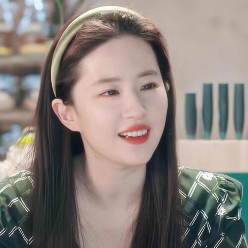 Go where the wind blows Liu Yifei Xu Hongdou's same style green satin hairpin hairband women's high skull headband headwear