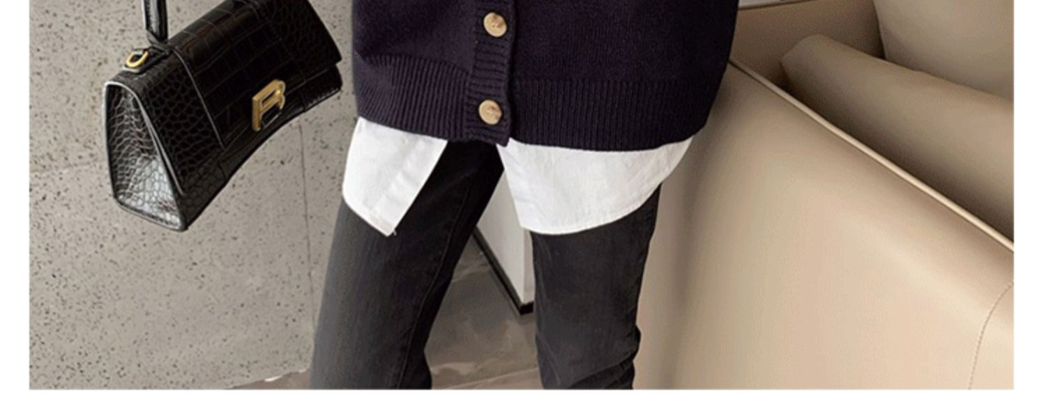 迷人格子针织马甲女 新款宽松外搭v领坎肩日系叠穿无袖毛衣开衫潮