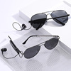 Fashionable polarising sunglasses, metal telephone, glasses solar-powered, 2023, bluetooth