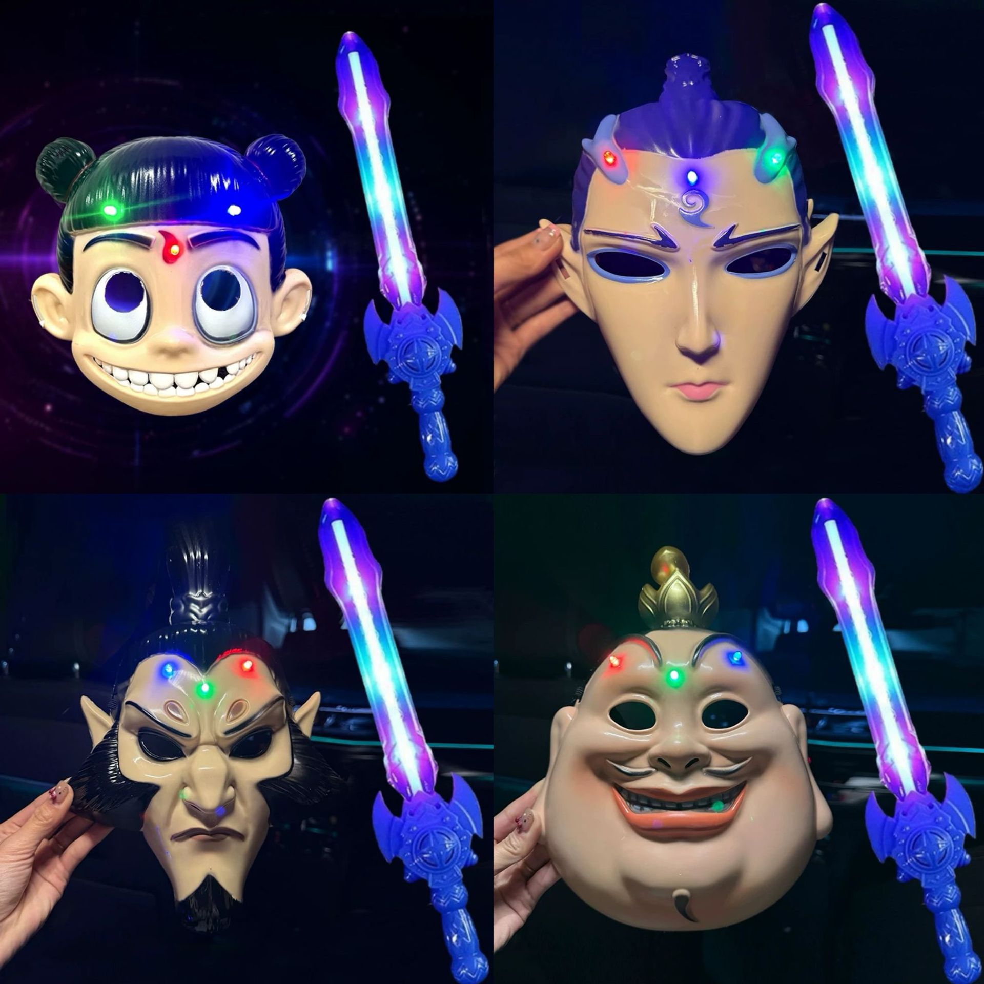 Máscara Nezha Máscara Nazha Juguetes creativos para niños Regalos de jardín de infantes Puesto de mercado nocturno