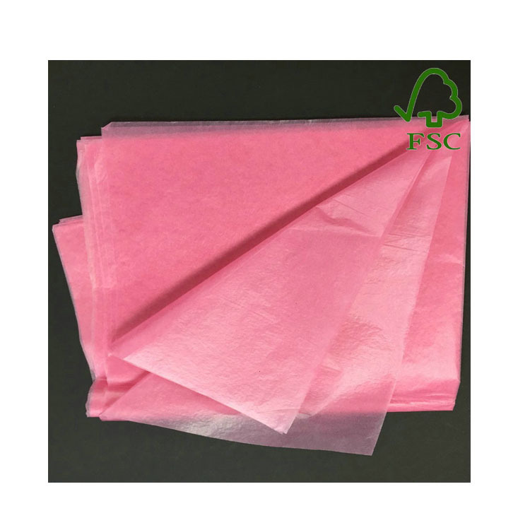 彩色半透明包装纸蜡光纸 粉红色彩色拷贝纸 双面满版粉红色蜡光纸