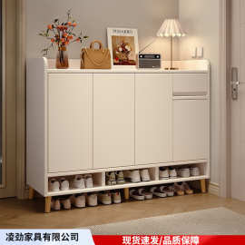 鞋柜家用门口入户门玄关收纳柜一体靠墙2025新款室内实木走廊鞋架