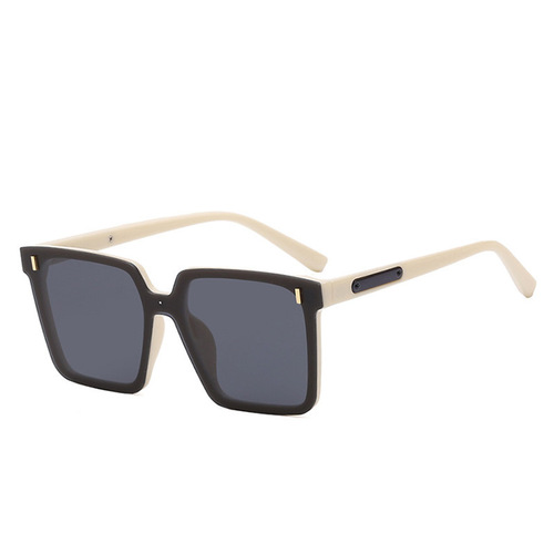 Square rice nail sunglasses  new trendy men's anti-UV sunglasses for driving women's high-end glasses