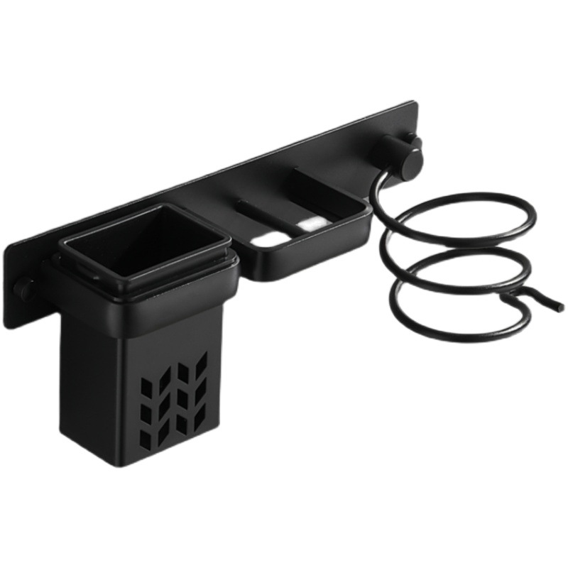 Huamanzhi Hair Dryer Bracket Bathroom Hair Straightener Curling Rod Splint Storage Rack with Barrel Hairdressing Tool Rack