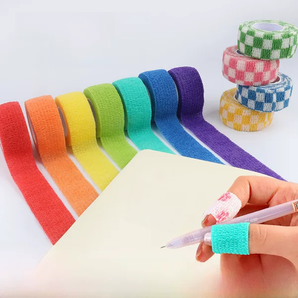 Factory Wholesale Sports self-adhesive bandage elastic bandage finger guard bandage color non-woven pet elastic bandage