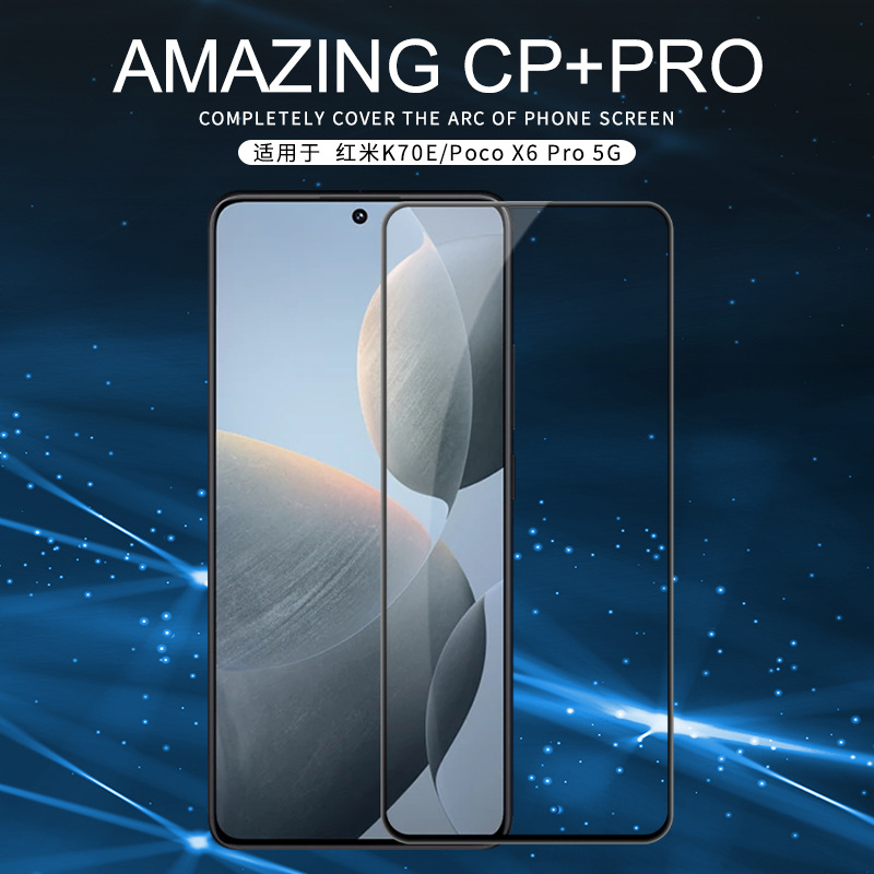 Nillkin para Xiaomi poco X6 Pro 5G teléfono móvil cubierta completa a prueba de explosiones película de vidrio templado k70e