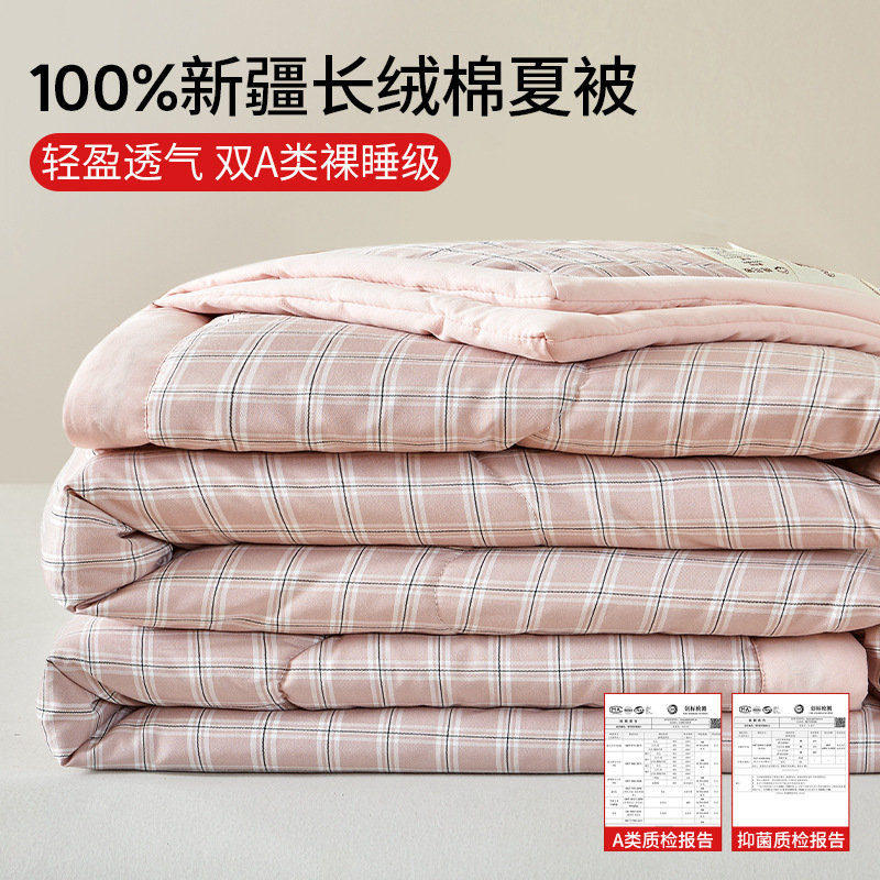 Edredón de verano de algodón de Xinjiang Edredón de aire acondicionado Edredón fresco de verano edredón fino dormitorio individual cama doble edredón núcleo lavable a máquina