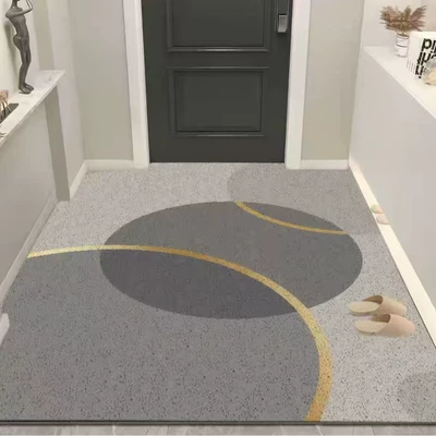 Avtomobil döşəmə paspasları — Household Mat, Hallway Mat - simple-geometry-10-60x90cm-silk-circle