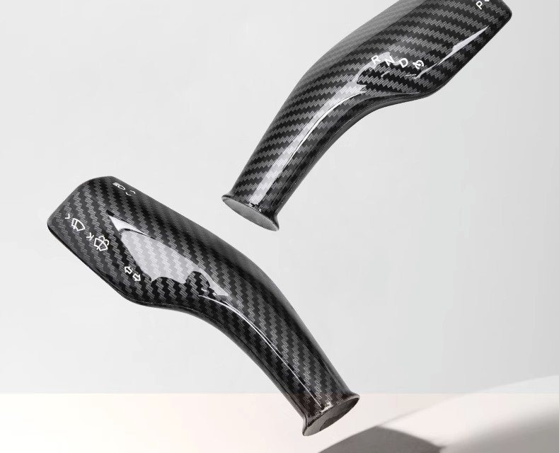 Suitable for Tesla Model3/Y gear rod cover interior decoration handle decorative patch carbon fiber lever modification ya accessories