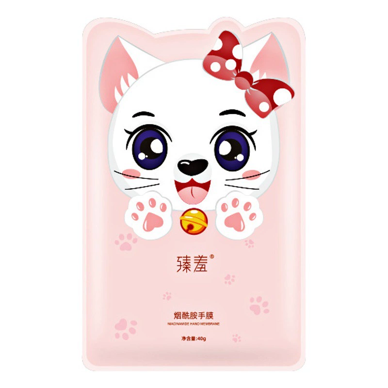 Маска для рук с ниацинамидом «Кошачья лапка» улучшает состояние сухих и огрубевших рук, увлажняет кожу, перчатки для разглаживания и отшелушивания омертвевшей кожи, оптом.