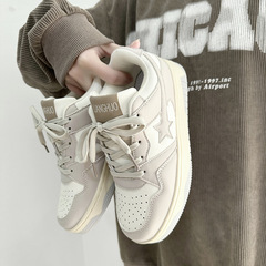 新款ins美拉德百搭高街星星滑板鞋美式休閒厚底增高運動鞋潮帥氣