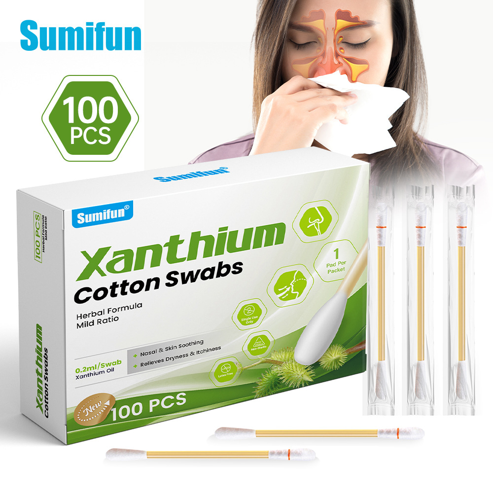 Sumifun苍耳子鼻通液一次性折断式鼻通棉签鼻塞打喷嚏舒缓K10340