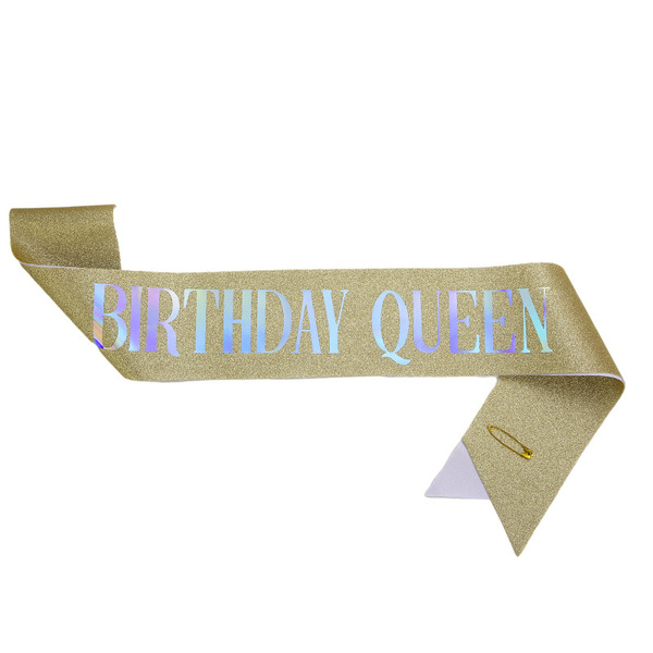 Cross-border birthday party glitter shoulder strap etiquette belt…